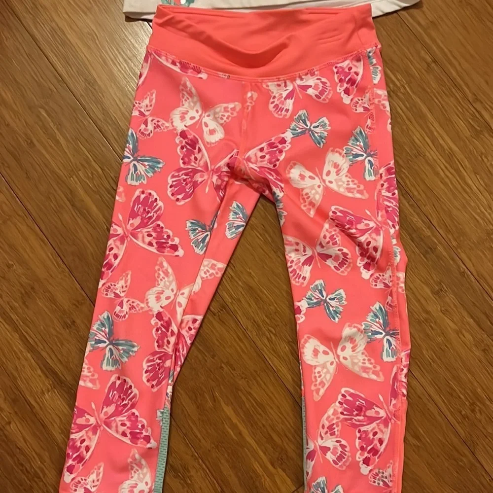 Gymboree girls butterfly tank/skort set and shirt/leggings size medium (7/8)